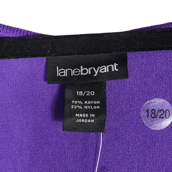 Lane Bryant Purple V Neck Pullover Women's 18/20 - Picture 10 of 10